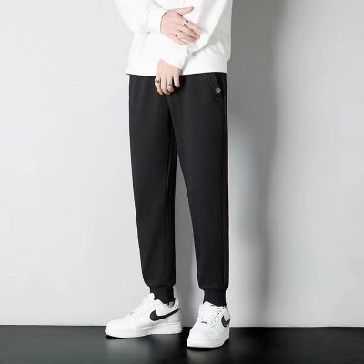 Jogger sweatpants for men with elasticized waist