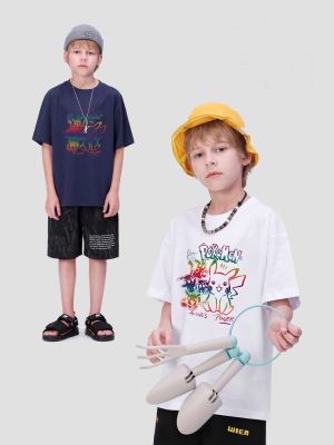 Kids' Cotton Heat-Sensitive Color-Changing Pikachu T-Shirt - Short Sleeved