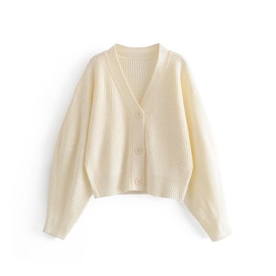 Knit button up cardigan for women