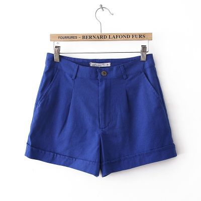 Linen Summer Shorts for Candy Colored Blue Green Orange