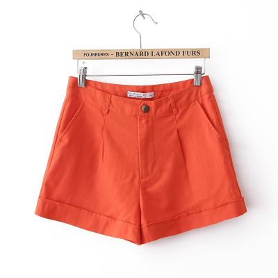 Linen Summer Shorts for Candy Colored Blue Green Orange