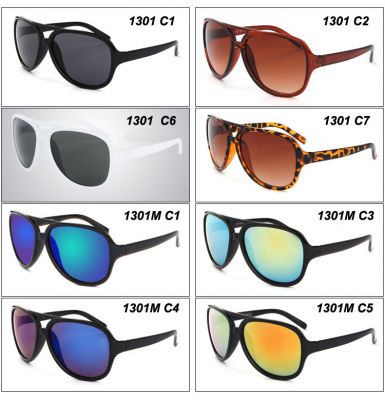 Classic Aviator Sunglasses with Thick Plastic Frame