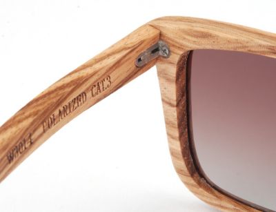 Square Wooden Sunglasses Bamboo Frame with Dark Lense