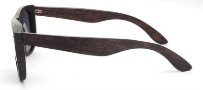 Retro Vintage Wood Frame Sunglasses with Dark Lense
