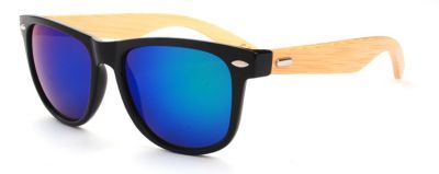 Wayfarer Sunglasses with Wooden Branches Plastic Frame