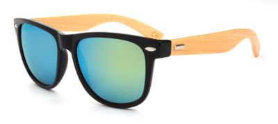 Wayfarer Sunglasses with Wooden Branches Plastic Frame