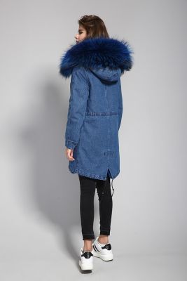 Winter parka coat for women with fur hood