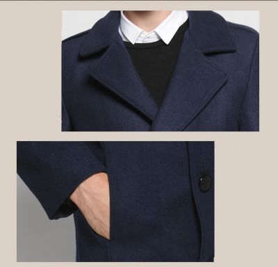 Men's Classic Wool Double Breasted Coat
