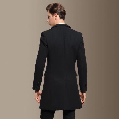 Men's Mid-Length Wool Coat