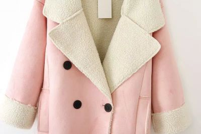 Women's Double Breasted Medium Long Winter Coat with Wool Inside