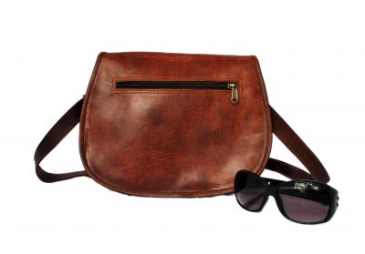 Retro Fashion Genuine Leather Bag Vintage with Shoulder Strap - 13 inches