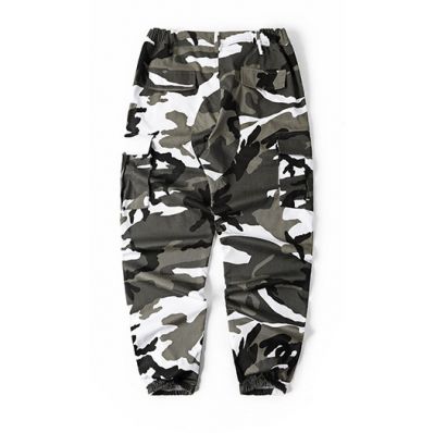 Camouflage jogger pants for men fluo pink yellow orange camo trousers