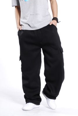 Baggy Cargo Sweatpants for Men with Side Pockets