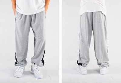 Cotton Sweatpants with Solid Stripe down the side