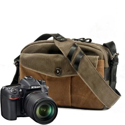 Photography Bag Professional Waterproof Oil Wax Canvas Camera Bag