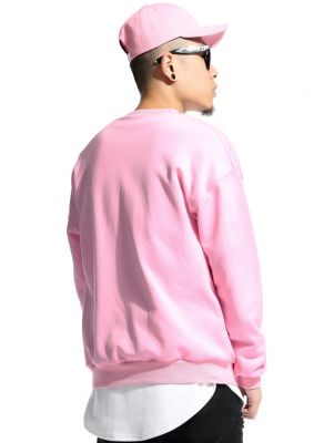 Pink Crewneck Pullover for Men