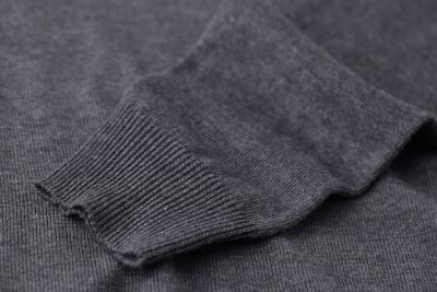 V Neck Woven Jumper for Men Classic Fashion - Grey Black