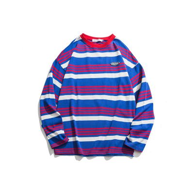 Retro striped sweater with long sleeves unisex