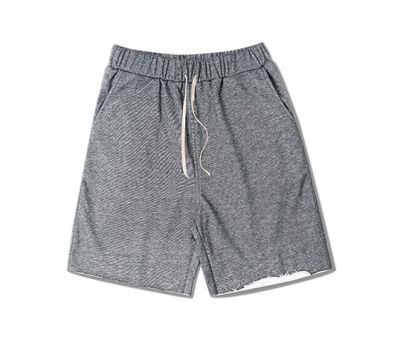 Men's cotton Shorts Speckled Grey with white cuff