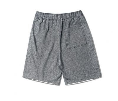 Men's cotton Shorts Speckled Grey with white cuff