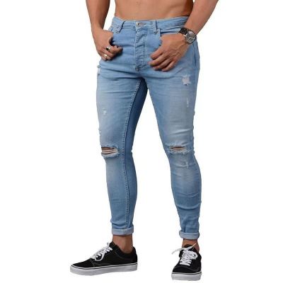 Skinny Ripped Knee Jeans for Men