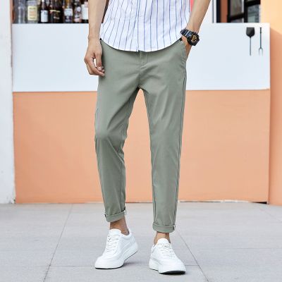 Smart slim chino trousers for men