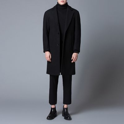 Smart wool coat for men