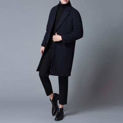 Smart wool coat for men