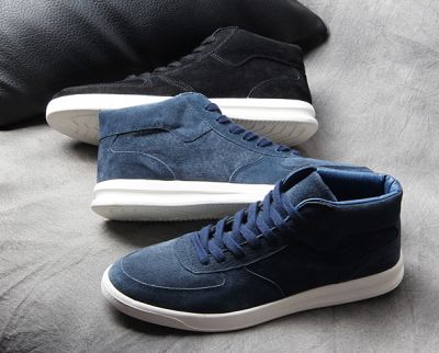Retro Mid High Top Suede Sneaker Boots for men
