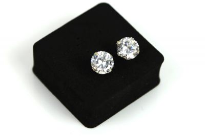 Round Stud Diamond Earrings for Men Hip Hop Style Jewelry