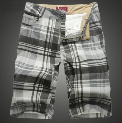 Slim fit Summer Bermuda Shorts for Men with Plaid print
