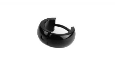 Tribal style Black Earrings for men with Thick Plastic Small hoop