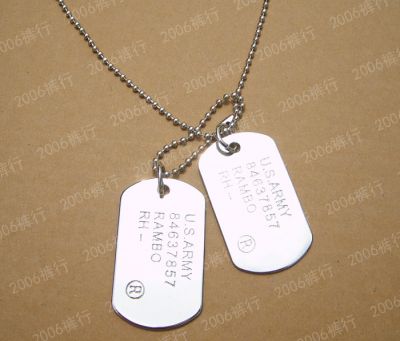 Army Dog tags Necklace for Men with Engraving Jewelry