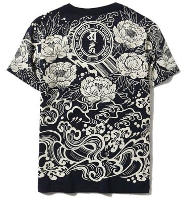 T Shirt Lotus Oriental Tattoo Japanese Streetwear