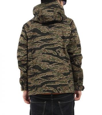 Military Camo Windbreaker Jacket for Men with Army Green Print