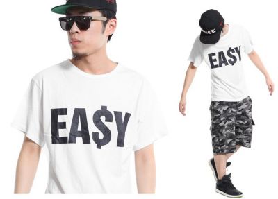 EA$Y T Shirt Easy Money Hip Hop Streetwear Men Women