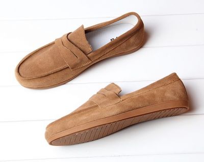 Classic Loafers for Men Soft Suede Shoes without Laces
