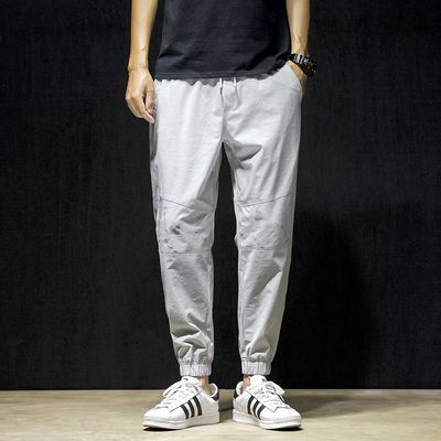 Sweatpants with elasticized drawstring waist for men
