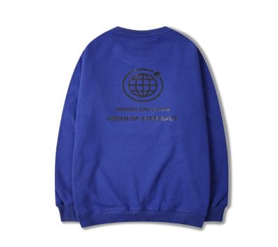 Oversize Sweater for Men Women with Space Agency Print
