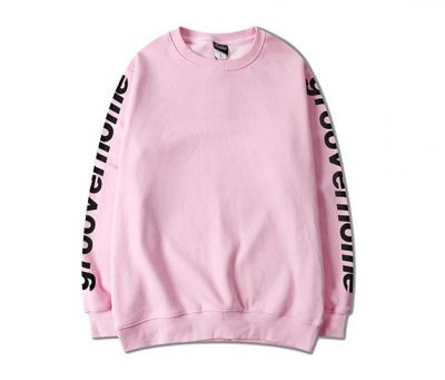 Sleeve Printed Sweater for Men with Groover Home Writing on Sleeves