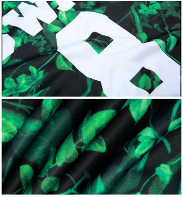 Leaf Print Swag Sweater for Men with Number 8 Back