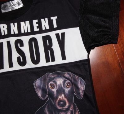 Government Advisory Dog Crop Top T shirt for Women