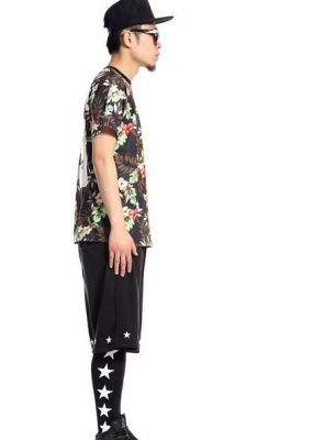 Flower Print Swag T shirt Number 99 for Men Women Streetwear