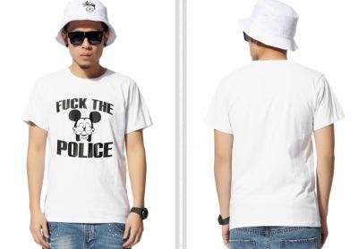 Fck the Police T shirt Mickey Mouse Swag for Men