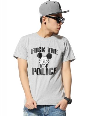 Fck the Police T shirt Mickey Mouse Swag for Men