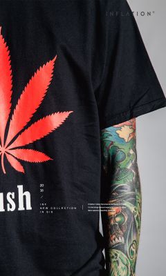 OG Kush T-shirt Weed Leaf Marijuana Print for Men