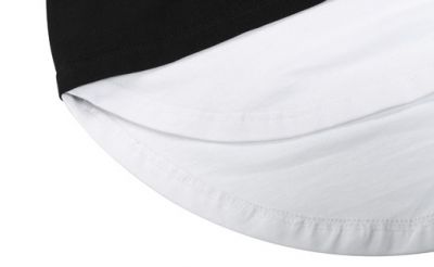Oversize Long T shirt for Men with White Bottom Extension
