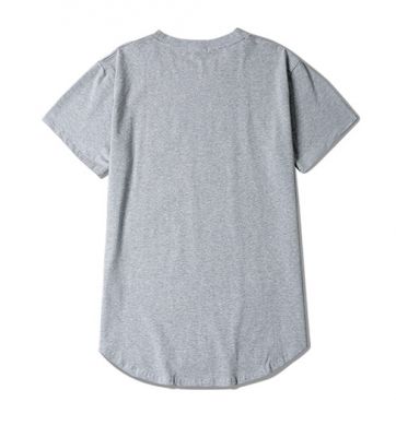 Long Oversize T shirt for Men with Rounded Bottom Solid Color