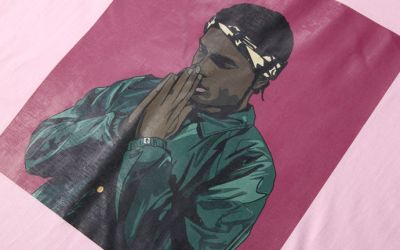 Vintage Pop Art Praying Bandana T-shirt for Men