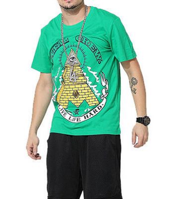 Illuminati Pyramids T shirt Live Life Hard Swag for Men